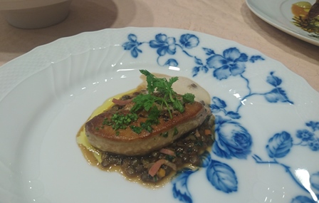 Foie gras chaud aux lentilles