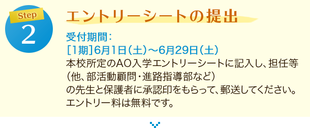 Step2 エントリーシートの提出